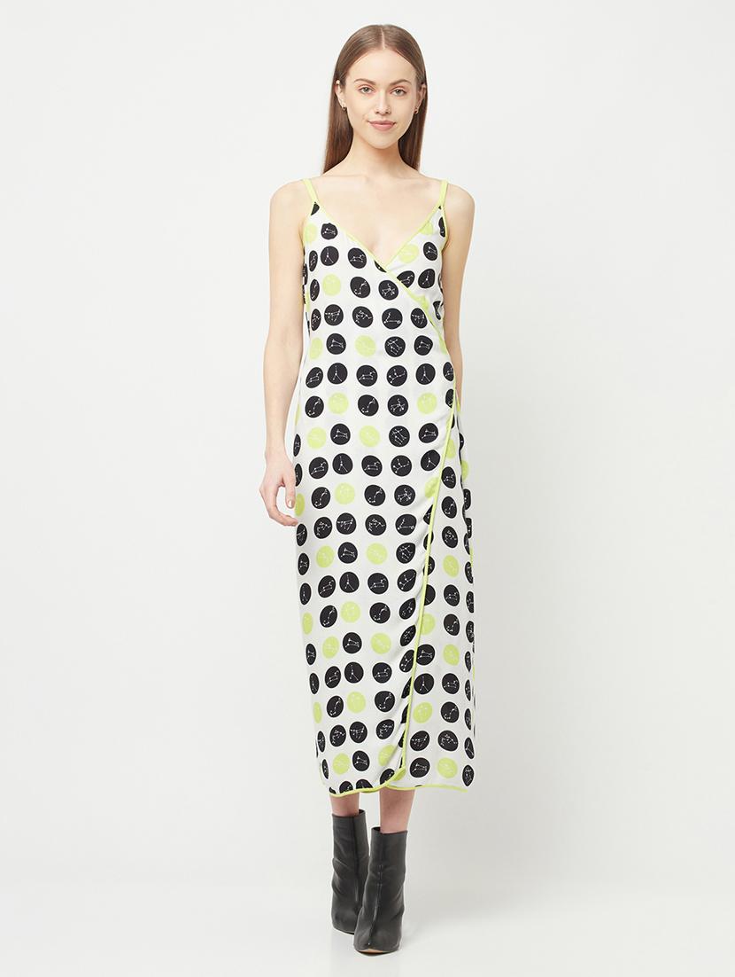 women's wrap geometric dress - 18621212 - Standard Image - 3