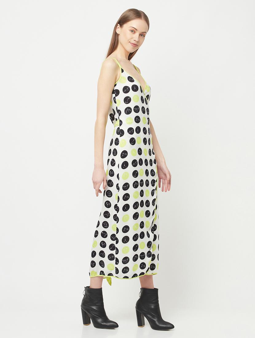 women's wrap geometric dress - 18621212 - Standard Image - 5