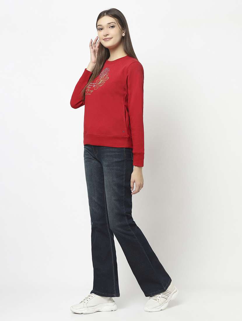 women's chest print sweatshirt - 18621945 - Standard Image - 5