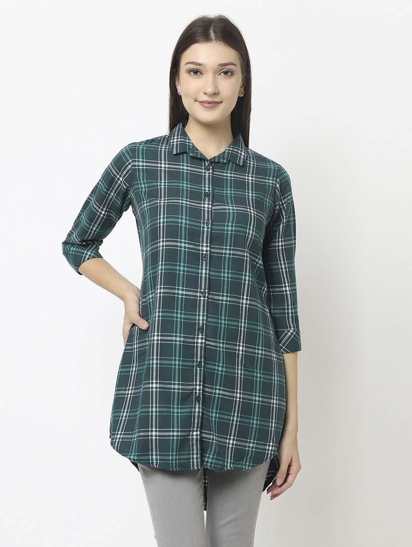 checkered regular shirt