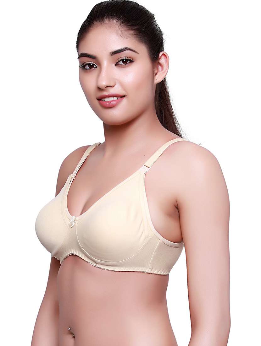 beige solid maternity/nursing bra - 18623539 -  Standard Image - 3
