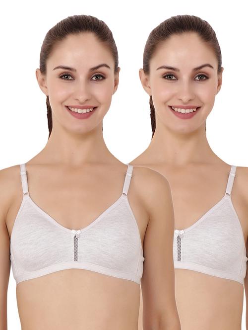 pack of 2 non padded regular bra  - 18623678 -  Standard Image - 0