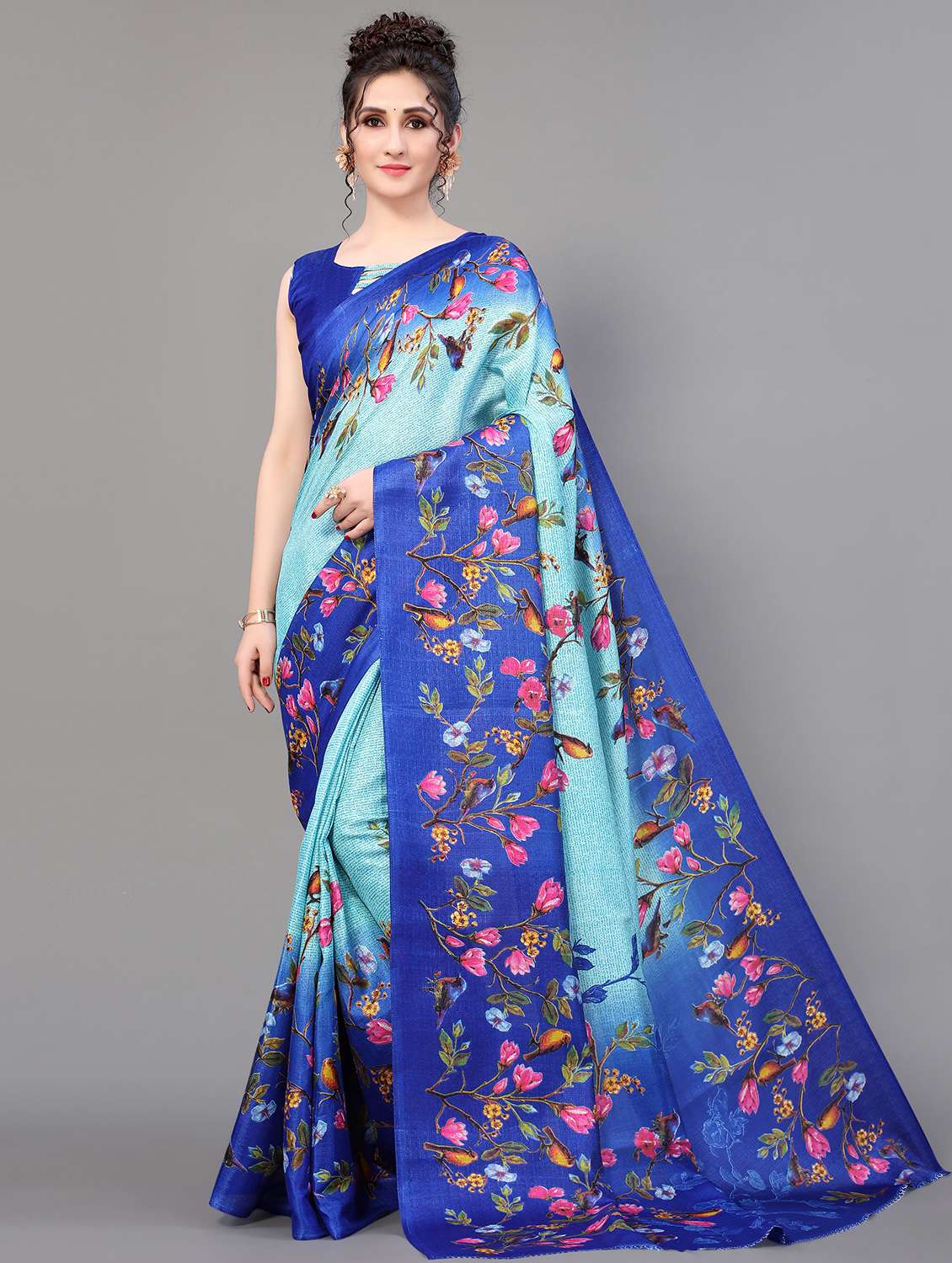 conversational mysore silk saree with blouse - 18627170 - Zoom Image - 0