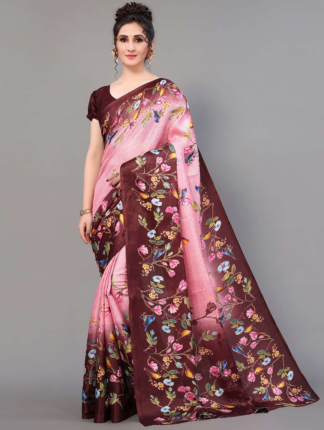 conversational mysore silk saree with blouse - 18627171 -  Zoom Image - 0