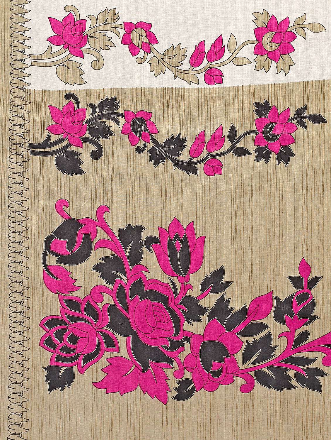 women's floral pink colored saree with blouse - 18627181 - Standard Image - 3