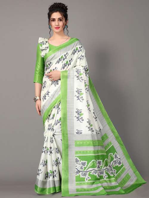 conversational print mysore silk saree with blouse - 18627214 -  Standard Image - 0