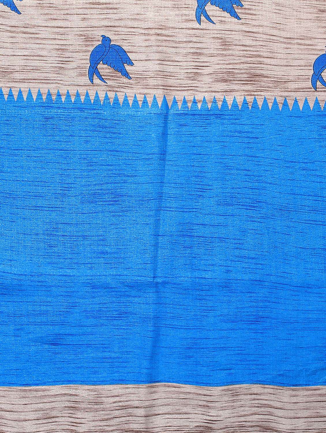 conversational print mysore silk saree with blouse - 18627236 - Standard Image - 3