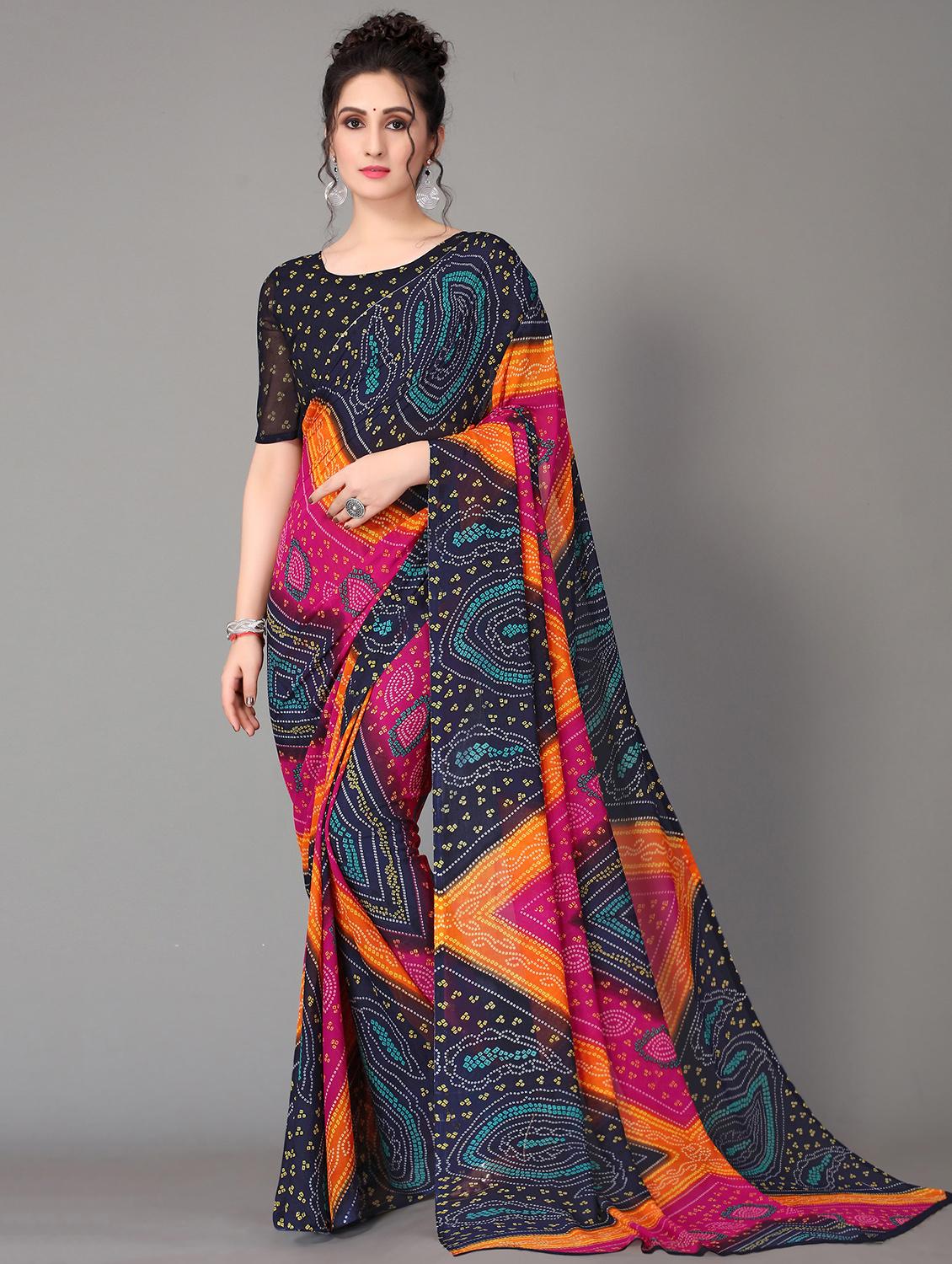 bandhani printed saree - 18627254 - Zoom Image - 0