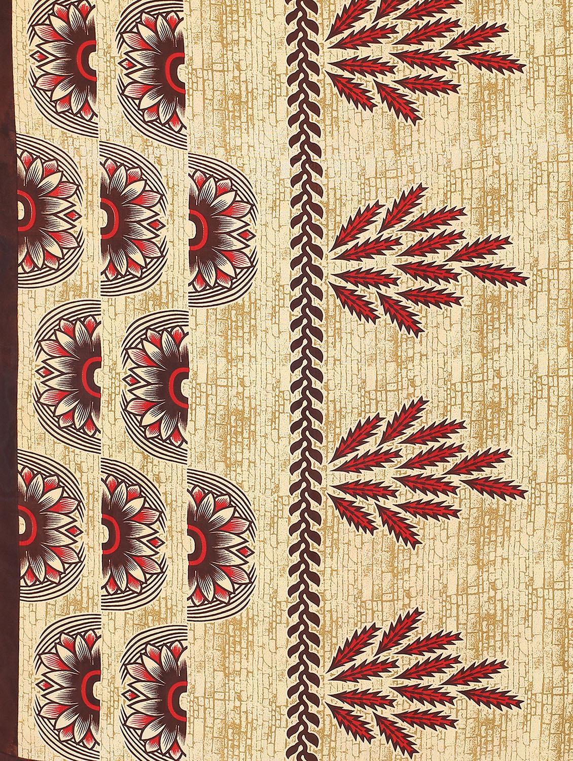 floral printed saree with blouse - 18627256 - Standard Image - 3
