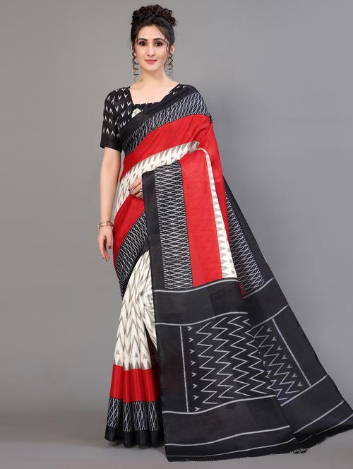 chevron mysore silk saree with blouse - 18627306 -  Standard Image - 0