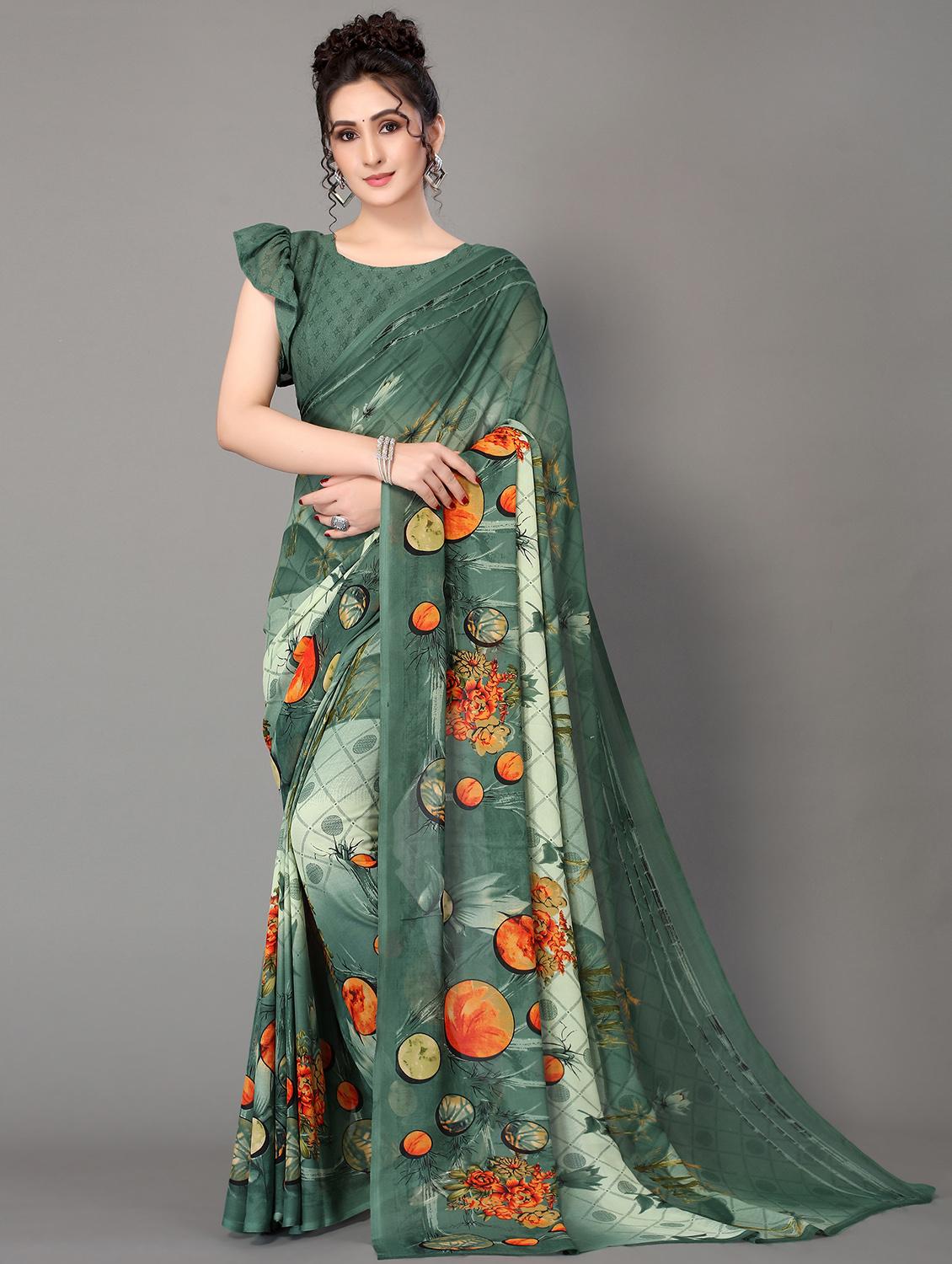 floral printed saree - 18627349 -  Zoom Image - 0