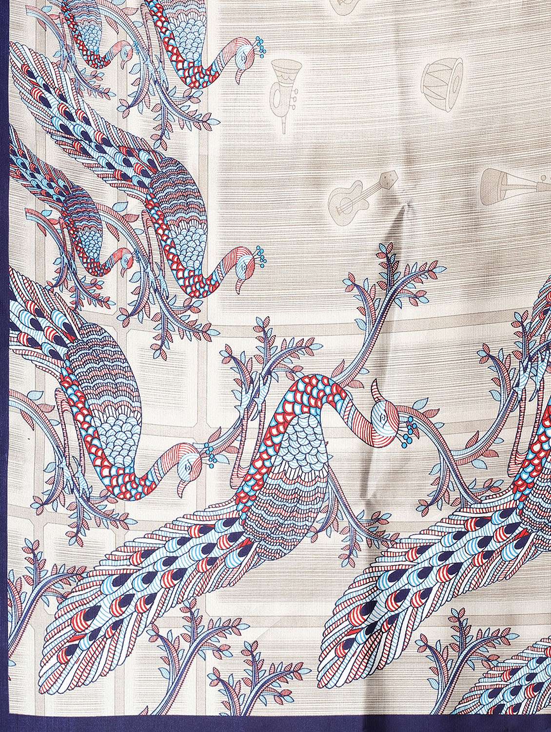 conversational print mysore silk saree with blouse - 18627351 - Standard Image - 3
