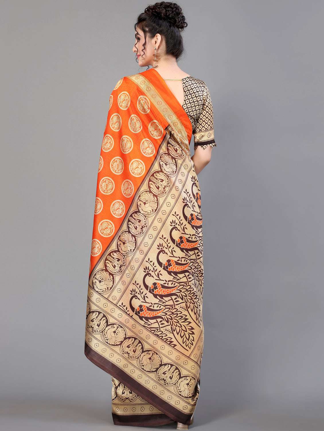 conversational print mysore silk saree with blouse - 18627362 -  Standard Image - 3