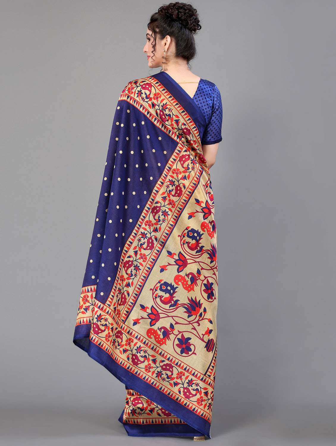 conversational print mysore silk saree with blouse - 18627370 - Standard Image - 3