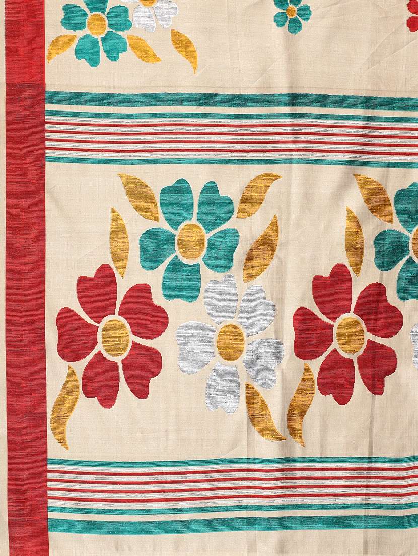 floral mysore silk saree with blouse - 18627372 - Standard Image - 5
