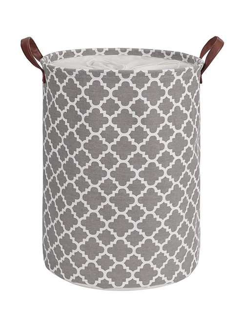 72l sized laundry basket (laltern grey)-56x40.5x40.5cm - 18629114 -  Standard Image - 0