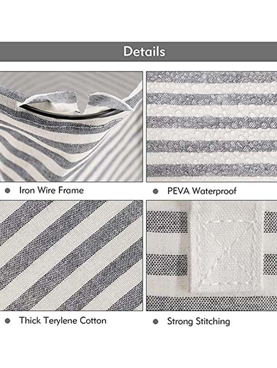 striped laundry basket - 18629120 - Standard Image - 3