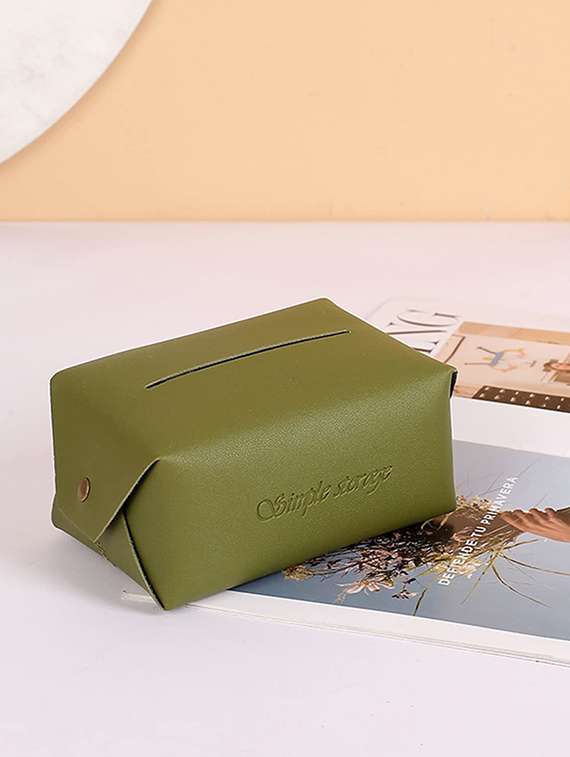 pu leather tissue box