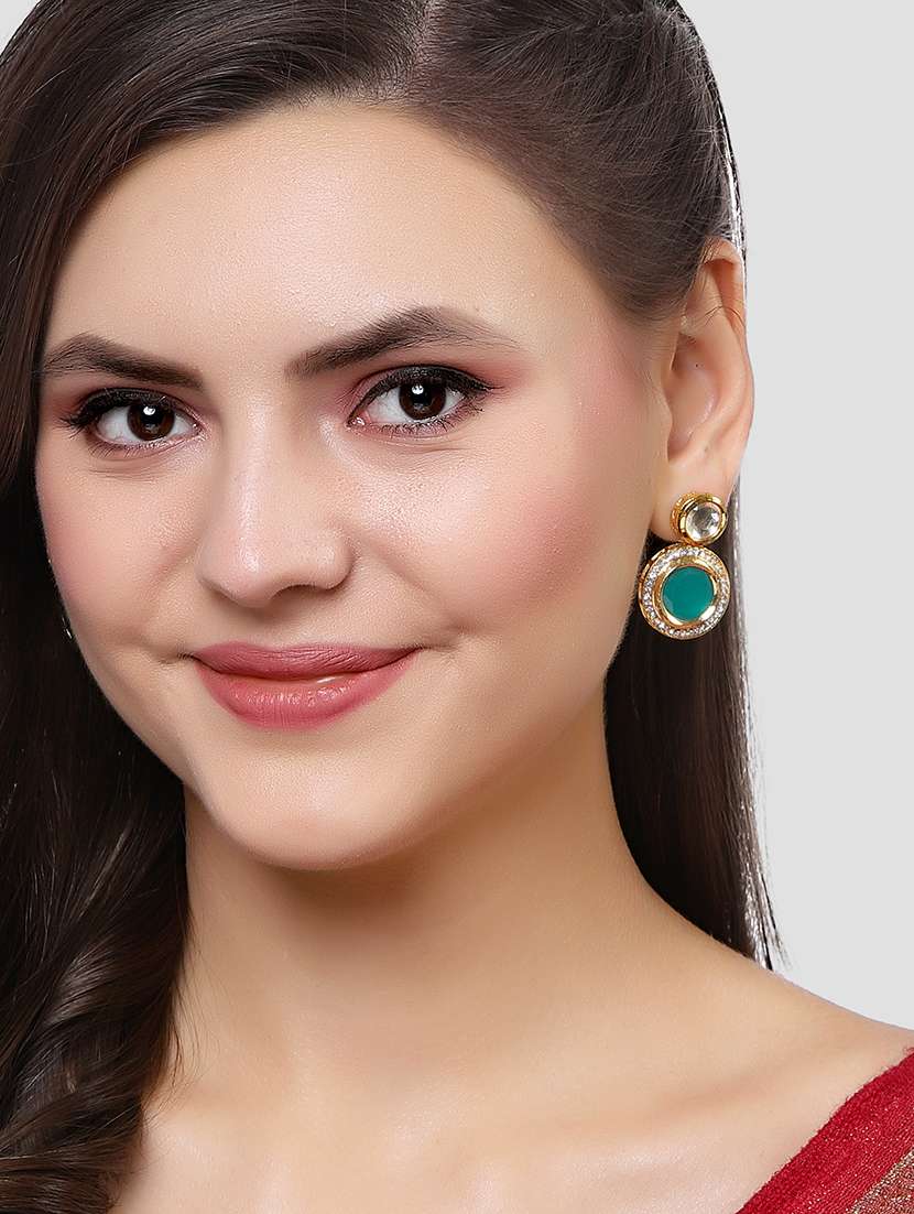 gold plated drop earring - 18632954 - Standard Image - 3