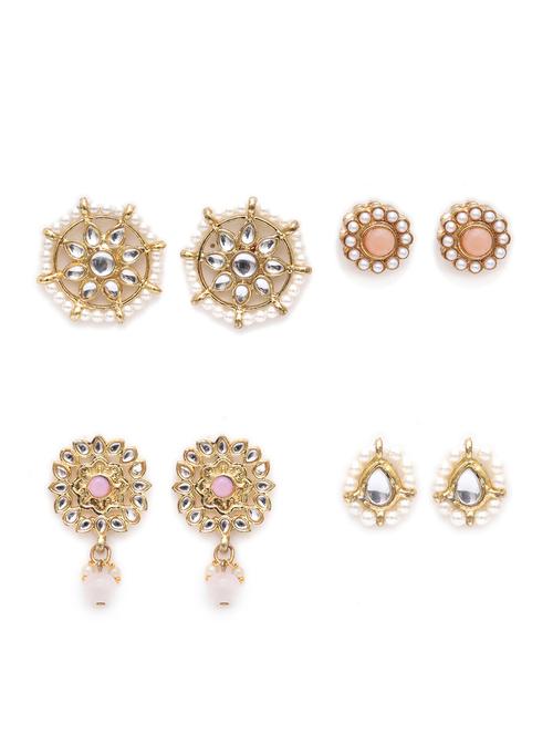 set of 4 gold plated earring - 18632985 -  Standard Image - 0