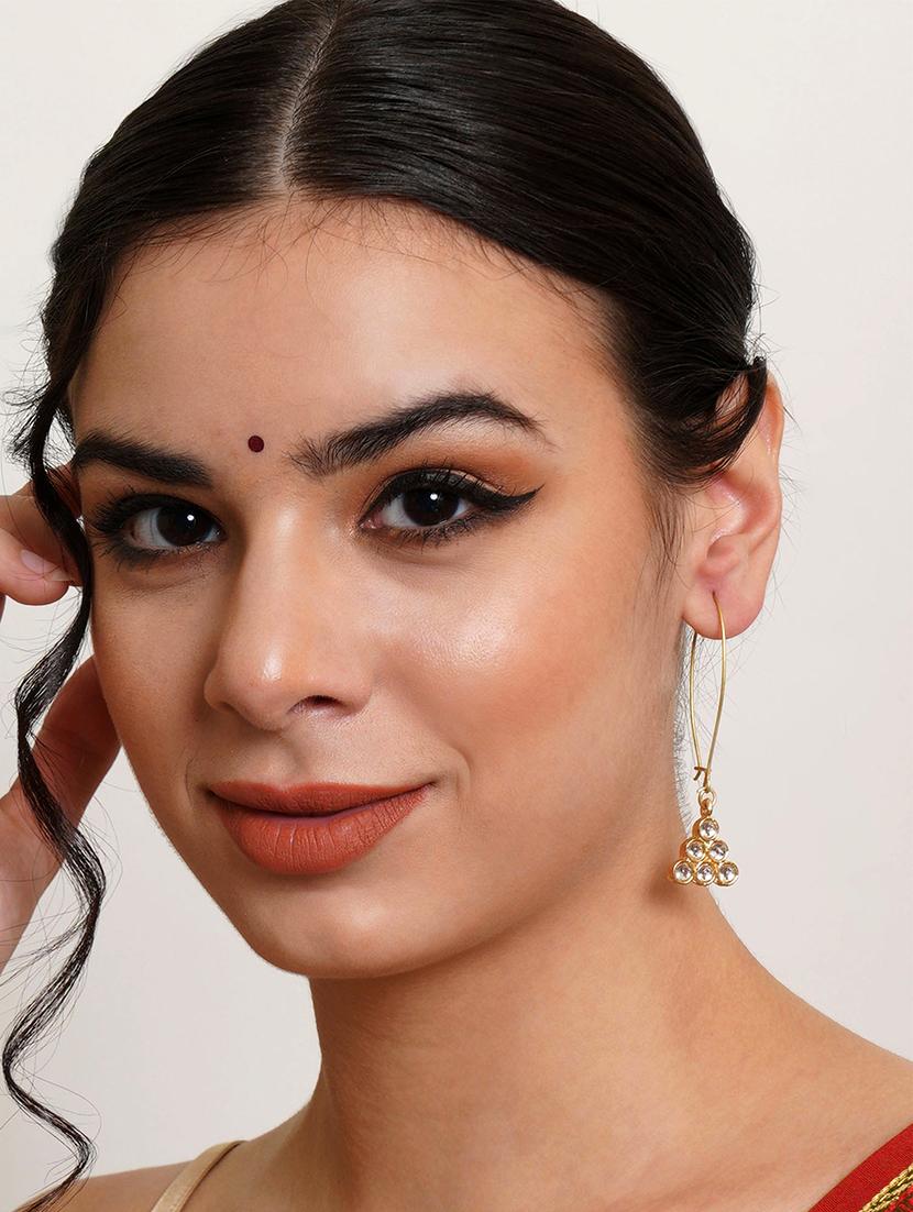 set of 4 gold plated earring - 18633007 - Standard Image - 3