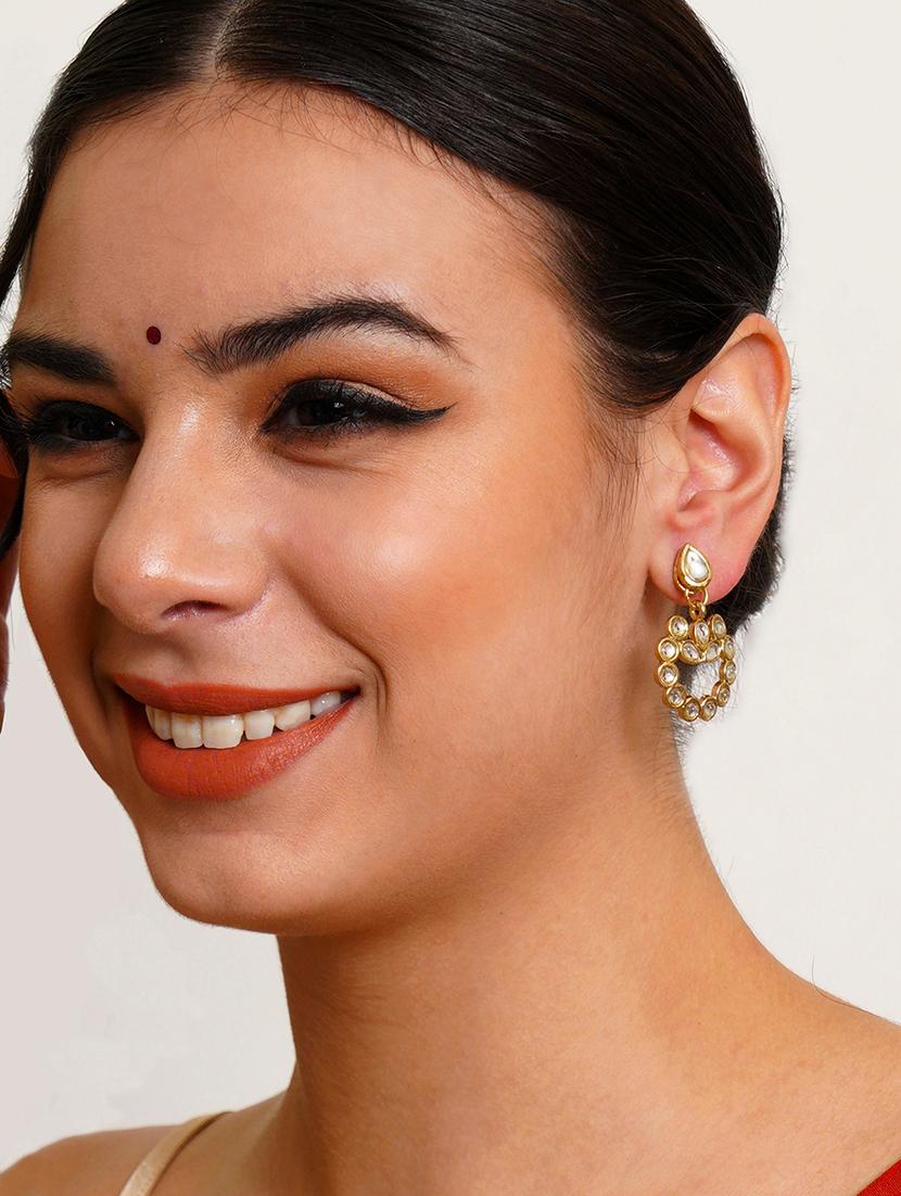 set of 4 gold plated earring - 18633052 - Standard Image - 3