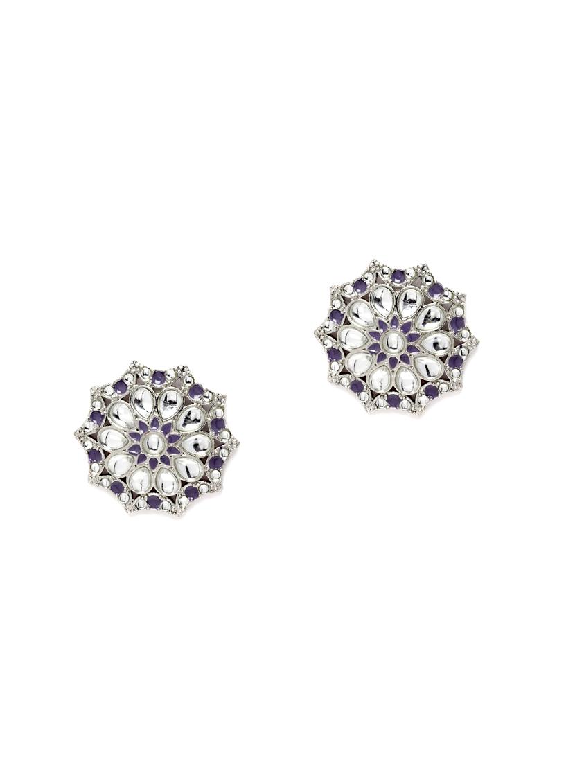 silver plated stud earring - 18633150 - Zoom Image - 0