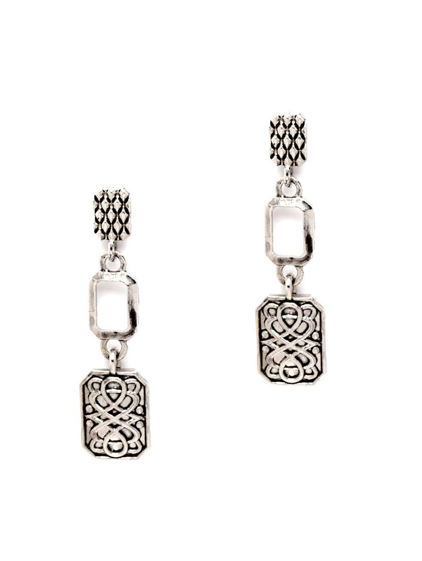silver plated drop earring