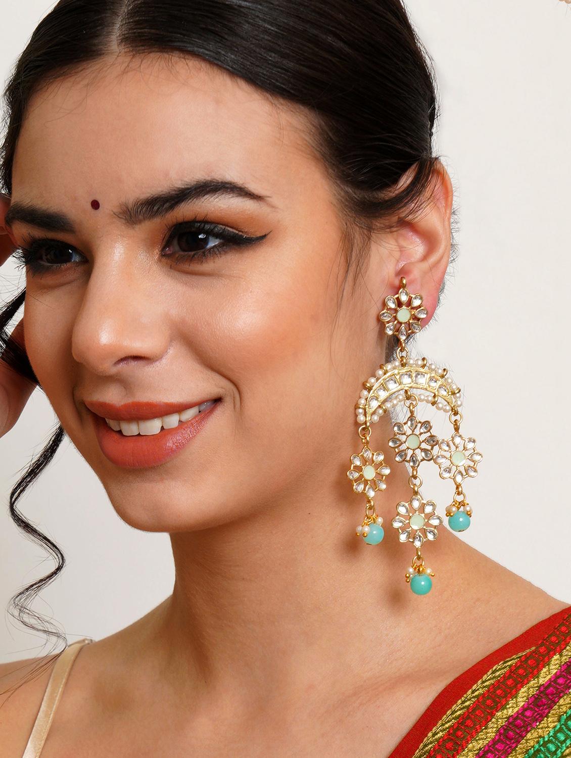 blue metal earring - 18633243 - Standard Image - 3