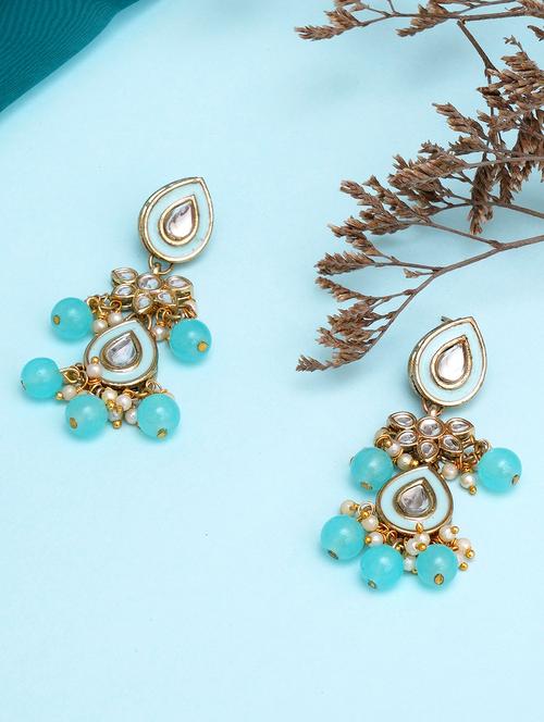 blue metal earring - 18633261 - Standard Image - 0