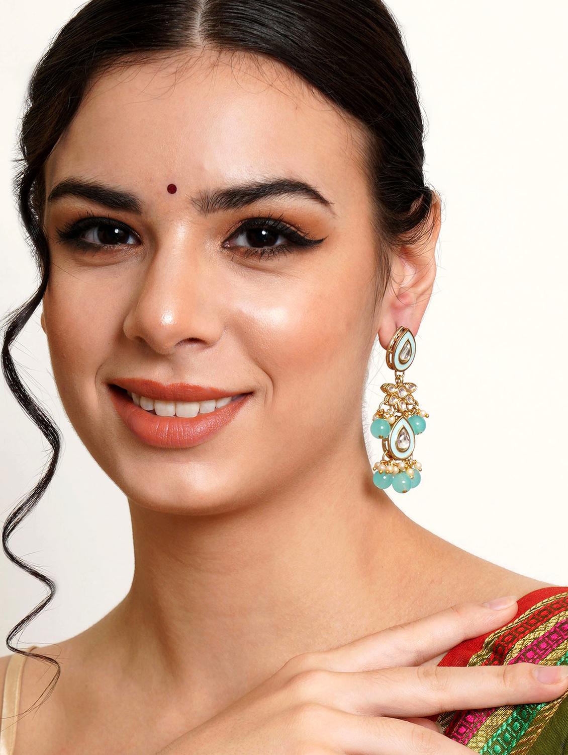 blue metal earring - 18633261 - Standard Image - 3