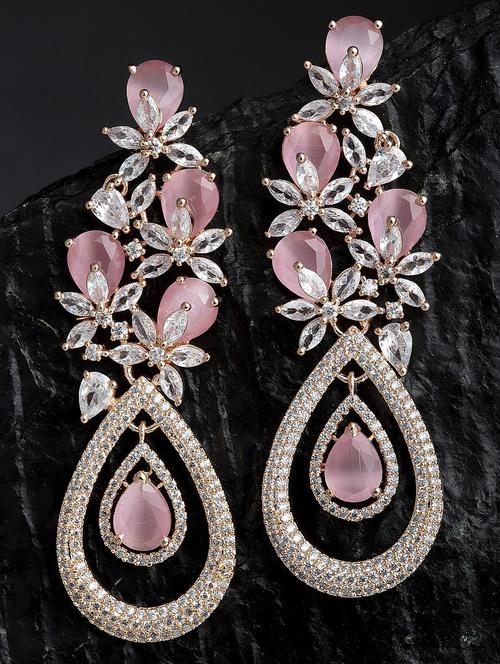 pink metal earring - 18633282 -  Standard Image - 0