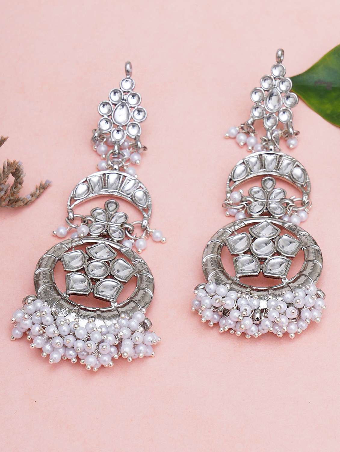 Silver Metal Earring