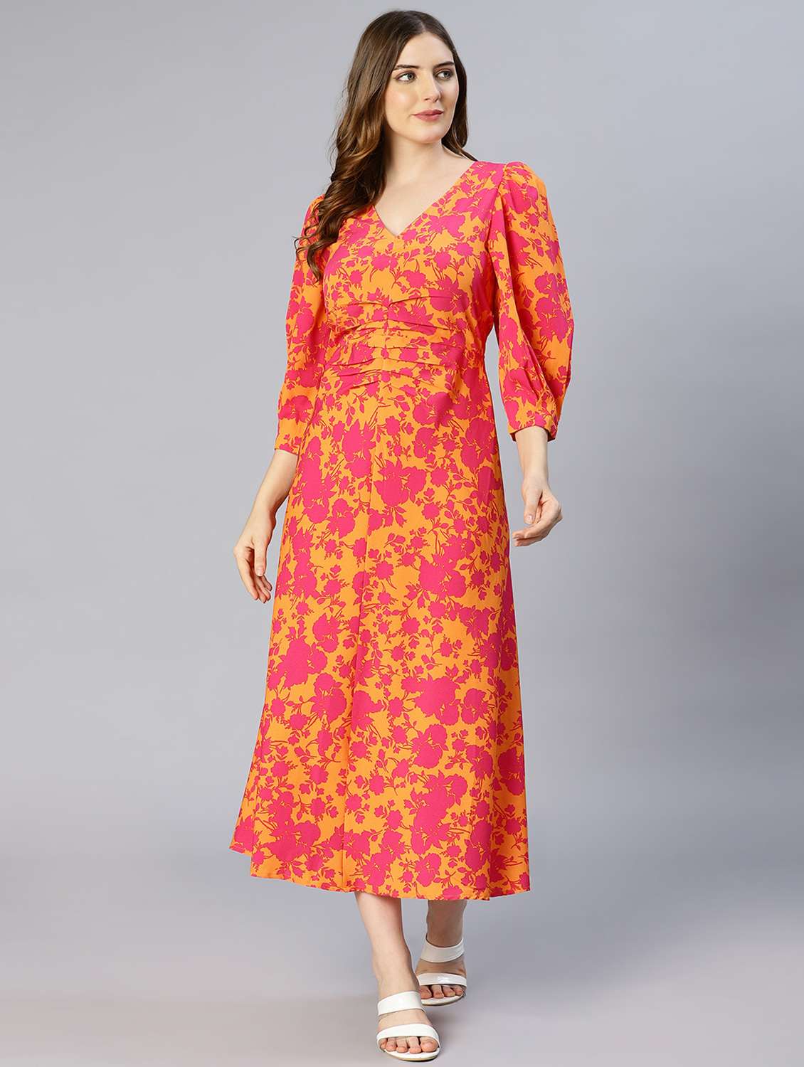 women's fit & flare floral dress - 18633954 - Standard Image - 3