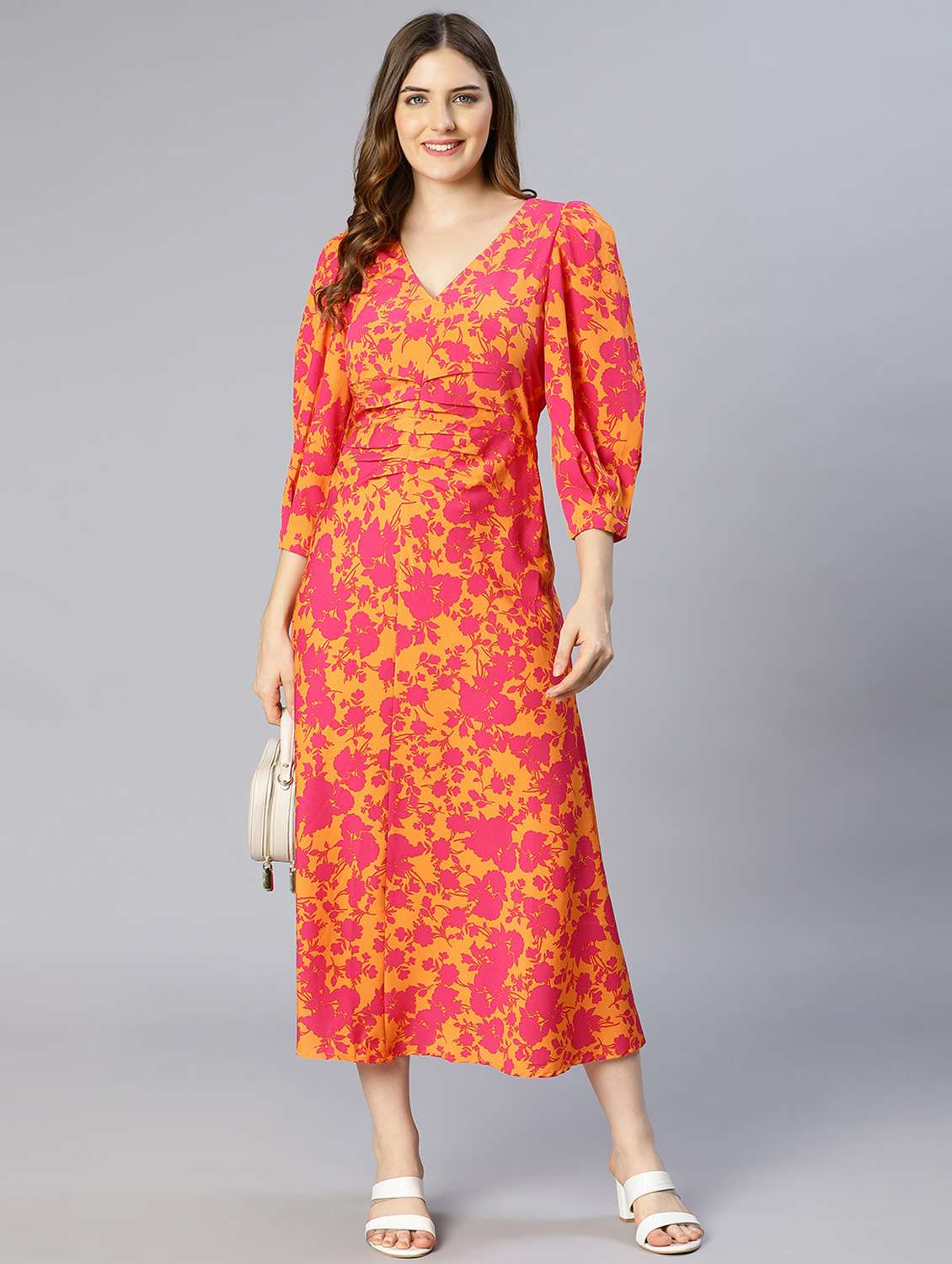 women's fit & flare floral dress - 18633954 - Standard Image - 5