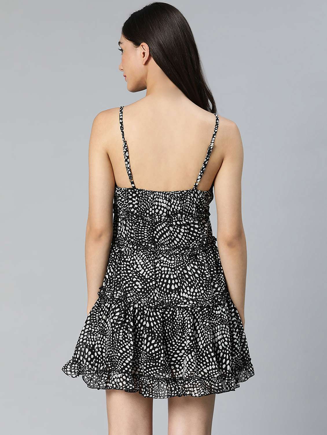 black printed babydoll  - 18634522 -  Standard Image - 3