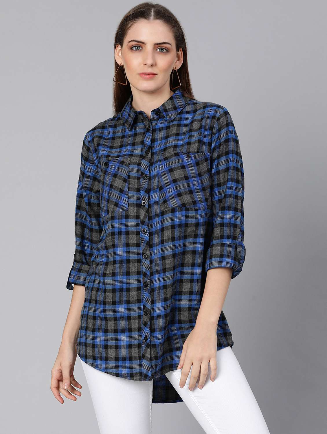 checkered regular shirt