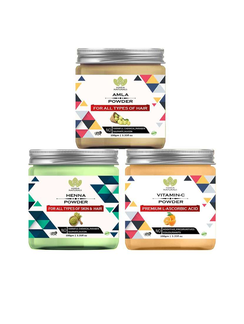pack of 3 haria naturals beauty set