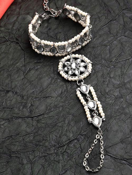 silver metal bangle bracelet - 18635708 - Standard Image - 0
