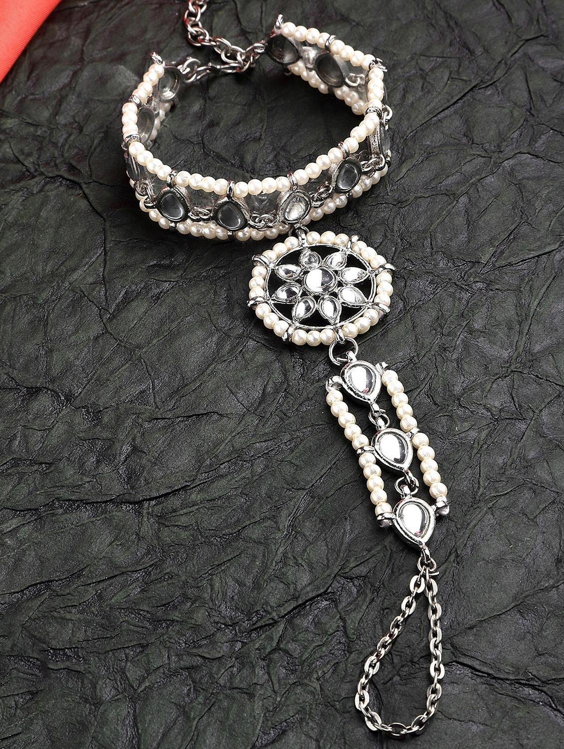 silver metal bangle bracelet - 18635708 - Zoom Image - 0