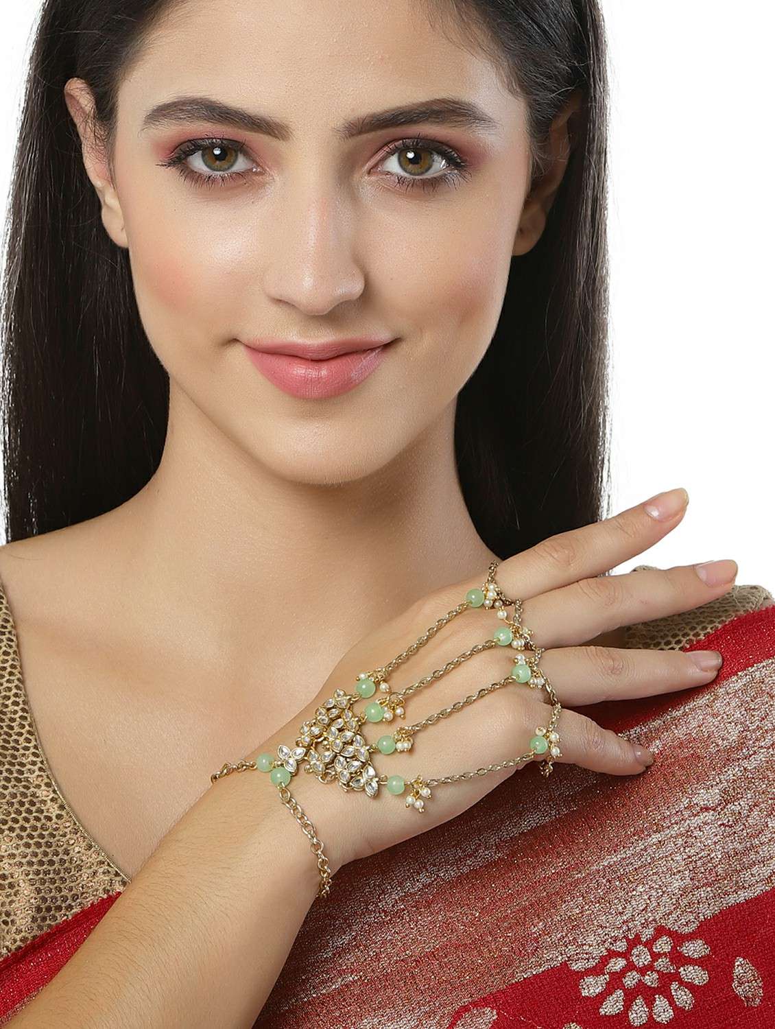 green metal bangle bracelet - 18635728 - Standard Image - 3