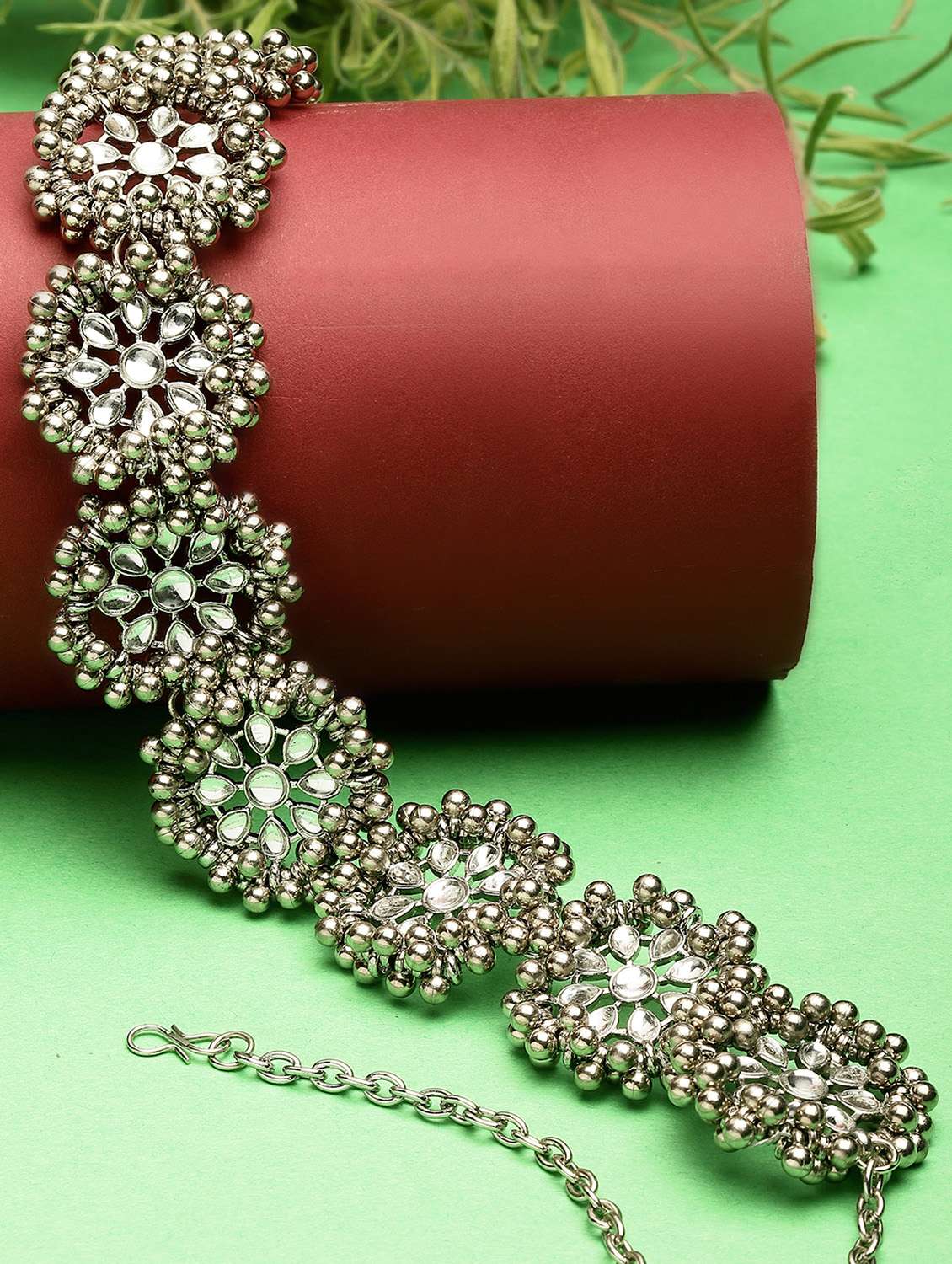 silver plated maatha patti