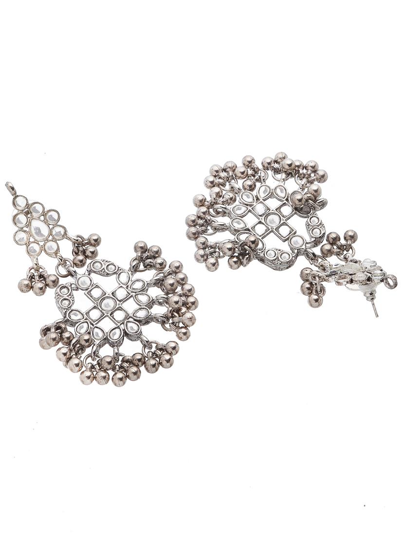 silver metal necklaces and earring - 18635998 - Standard Image - 3