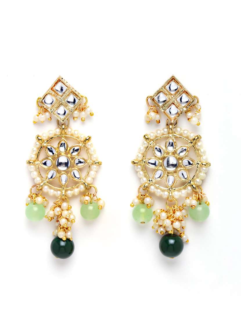 gold plated necklaces earring maang tikka set - 18636013 - Standard Image - 3