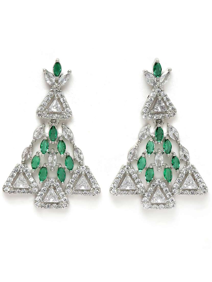 silver plated necklaces and earring set - 18636033 -  Standard Image - 3