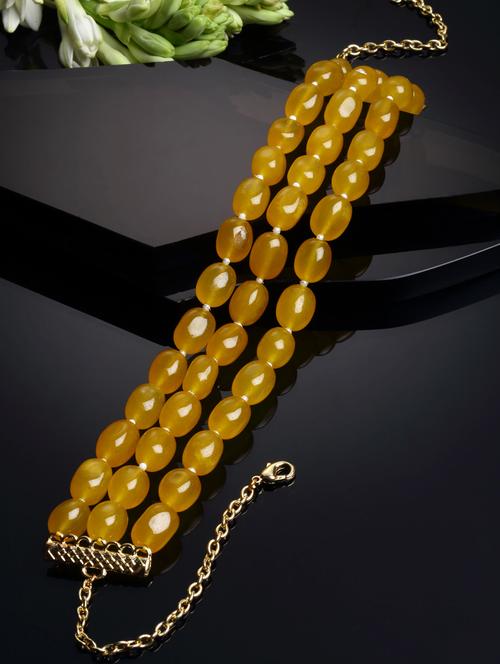 yellow metal choker necklace - 18636149 - Standard Image - 0