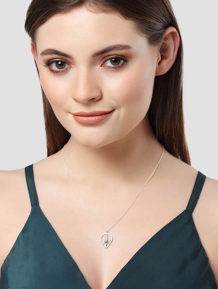 silver metal pendant - 18636152 -  Standard Image - 5