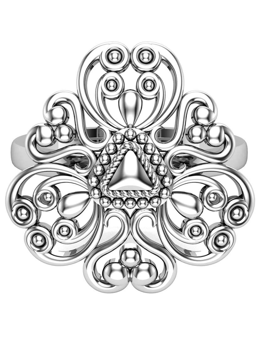 silver metal finger  ring - 18636183 -  Standard Image - 3