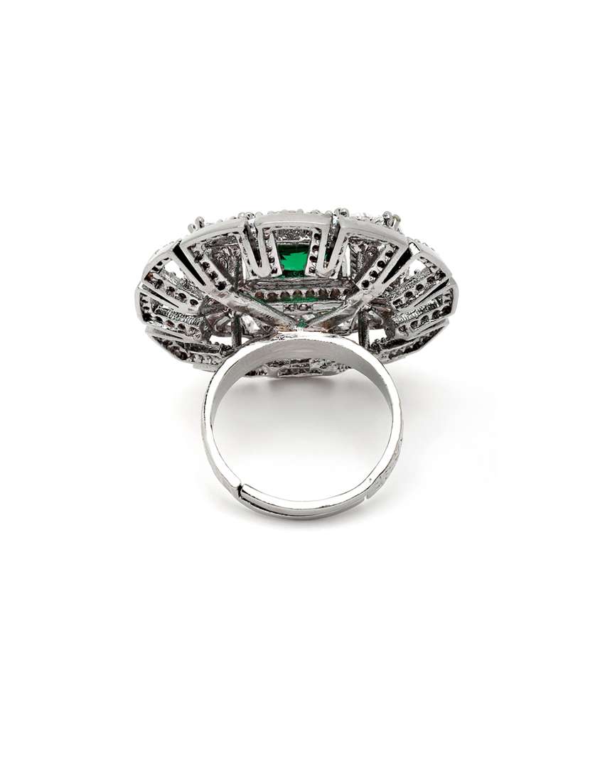 silver plated cocktail ring - 18636194 - Standard Image - 3