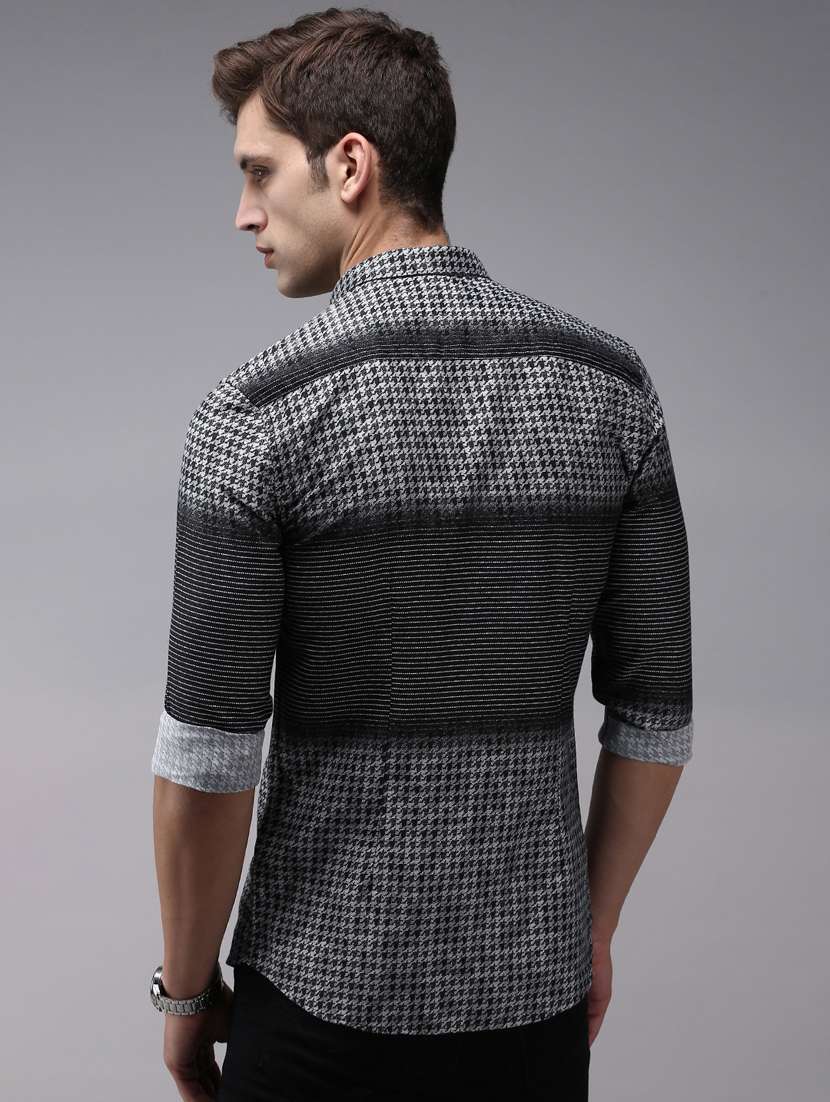 mens houndstooth casual shirt - 18636823 -  Standard Image - 3